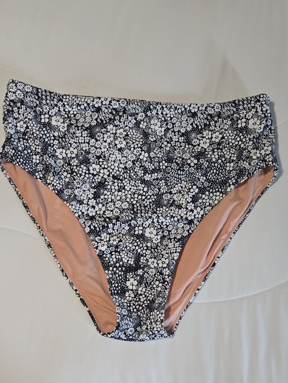 J CREW Women’s High-Waist Floral Swim Bottoms in Valley Floral Size L